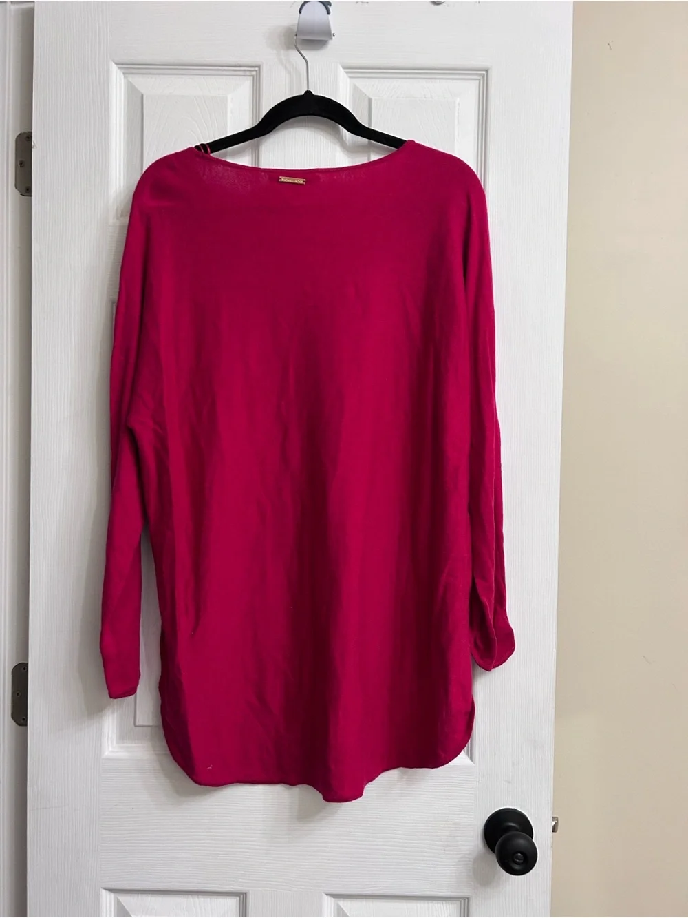 Michael Kors Women's Hot Pink Long-Sleeve Tunic Top